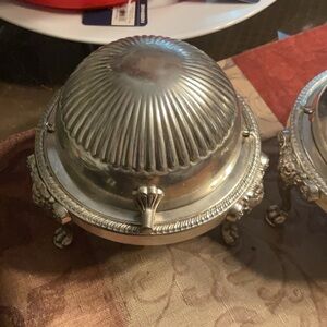 Pinder Brothers Vintage Elegant Silver Plated Butter Dish